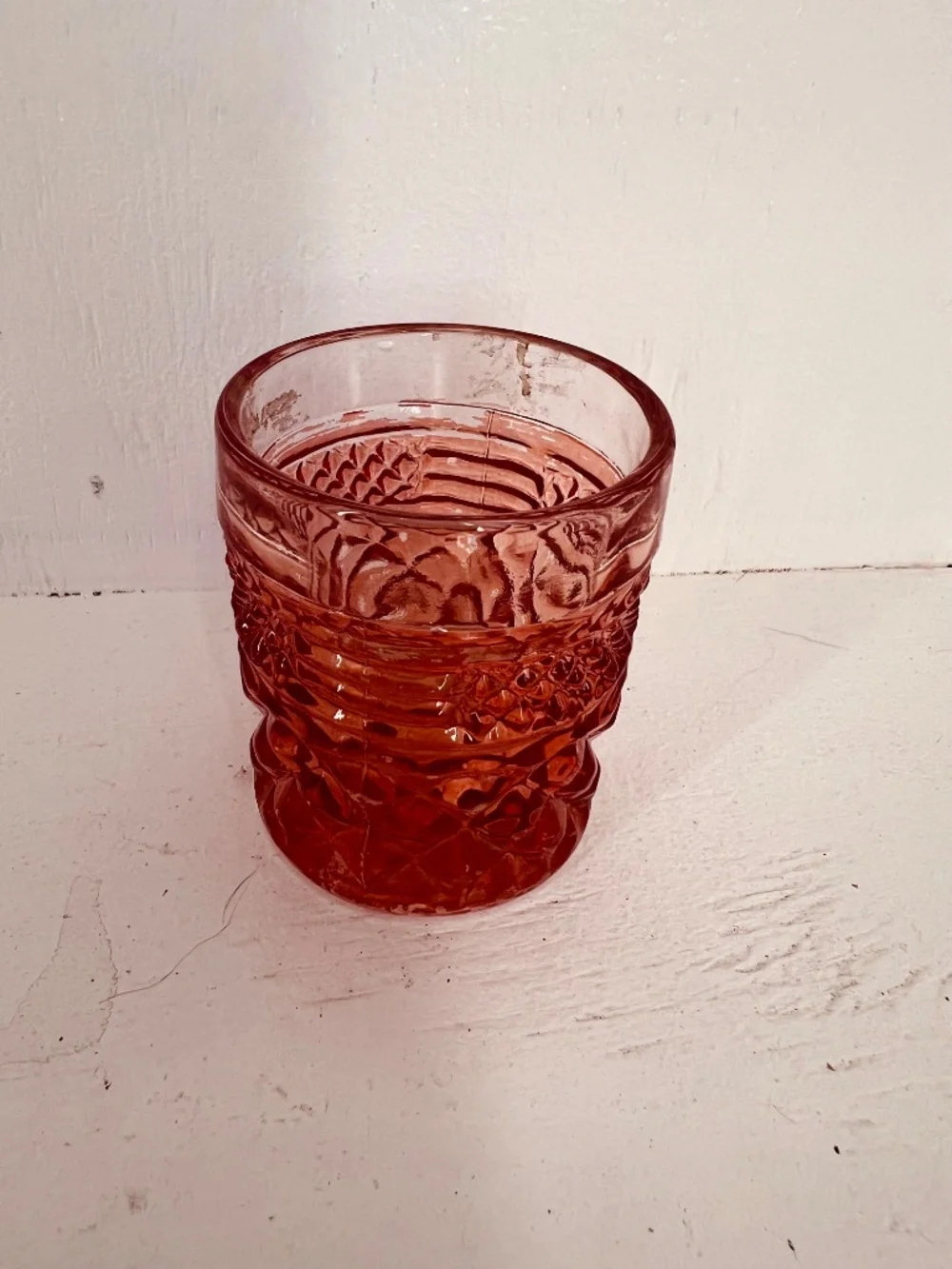 Antique/Vintage Cranberry Red Glass/votive Holder Decorative